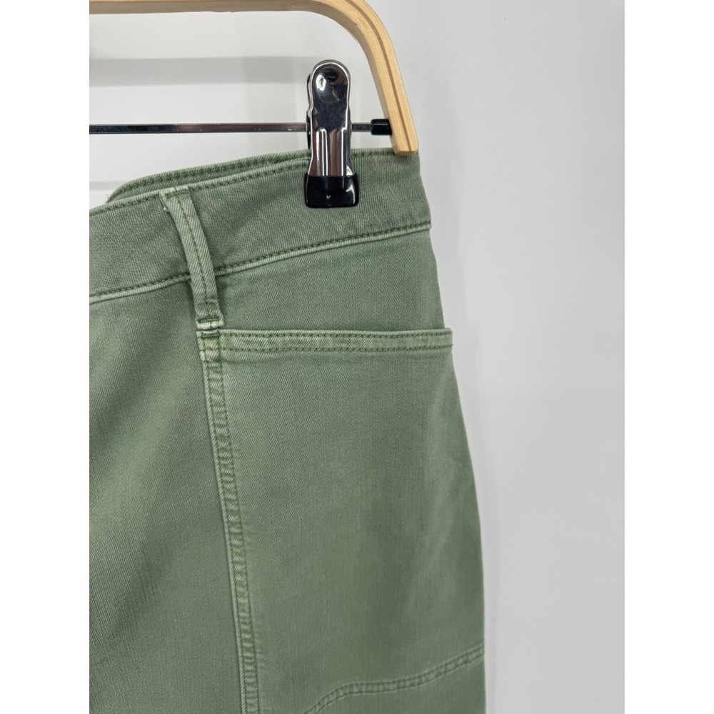 NWT J.Jill Denim Utility Skirt Women's 12 Light Willow Zip-Fly Mid Rise Pockets - Picture 7 of 14